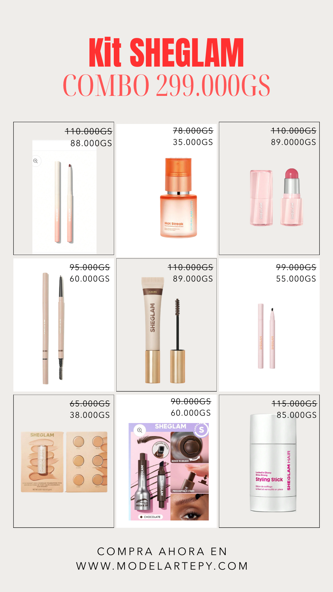 KIT MAKE UP SHEGLAM - EN DESCUENTO ENVIO GRATIS