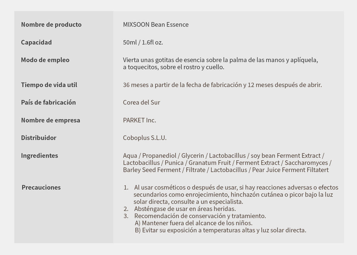 Mixsoon Bean Essence