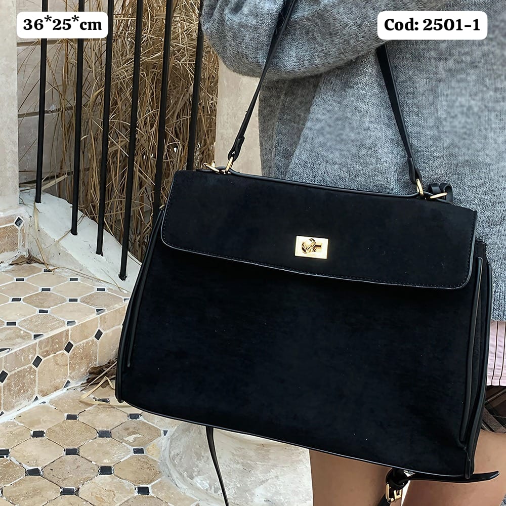 👜 Cartera Gamuzada con Detalles Elegantes