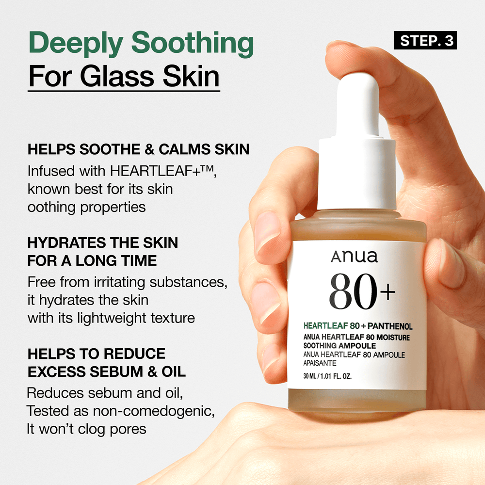 ANUA Heartleaf 80% + Panthenol Soothing Ampoule